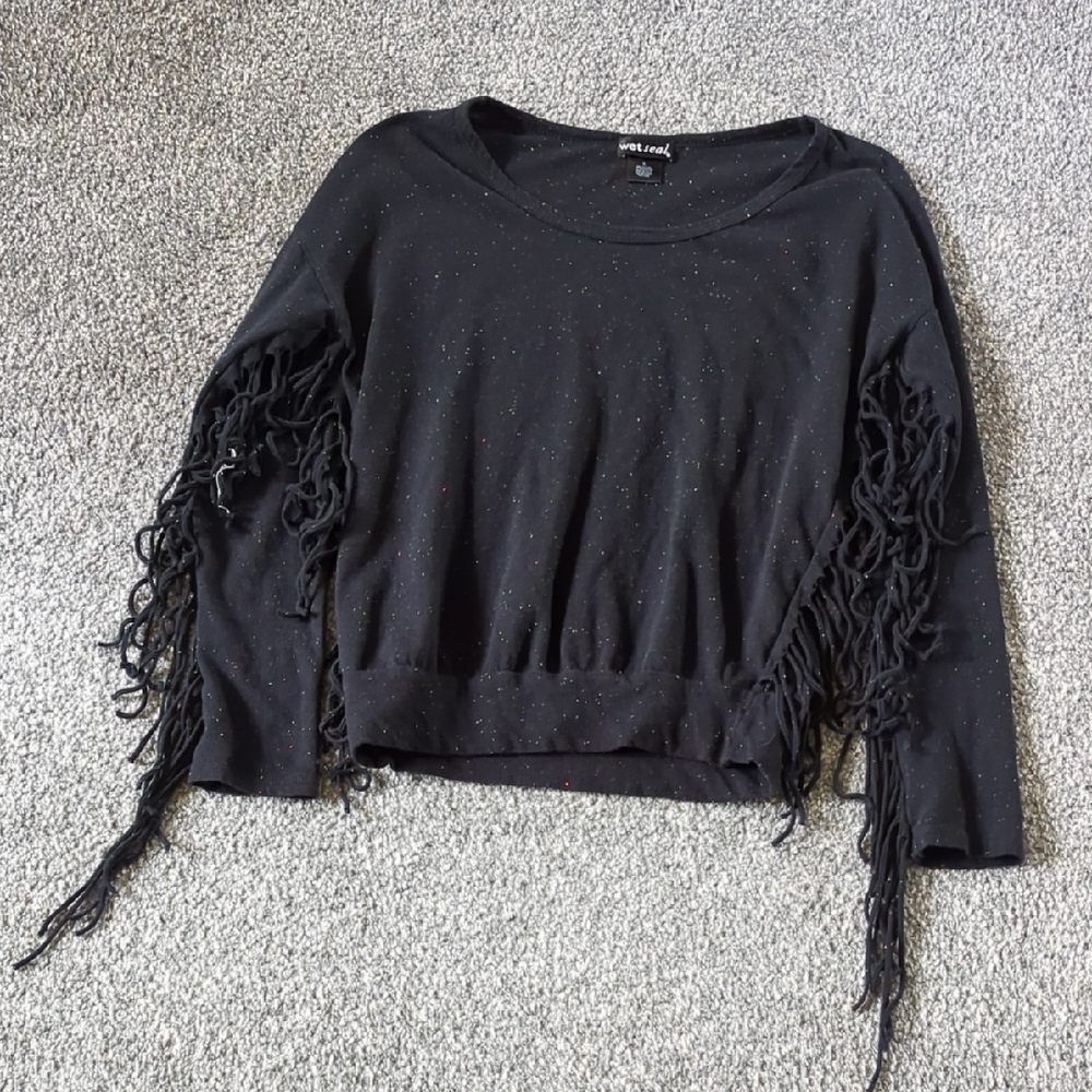 Wet Seal Black Speckled Top